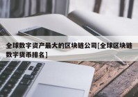 全球数字资产最大的区块链公司[全球区块链数字货币排名]