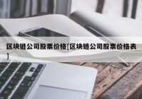 区块链公司股票价格[区块链公司股票价格表]